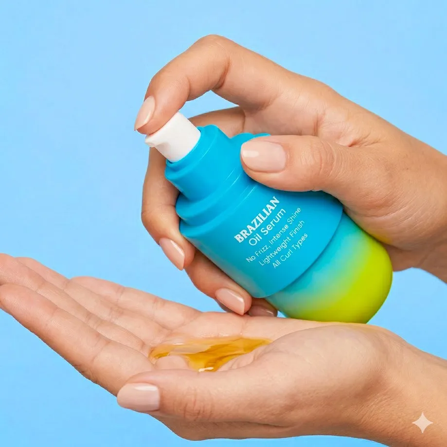 Hands warming drops of Power Curl Brazilian Oil Serum