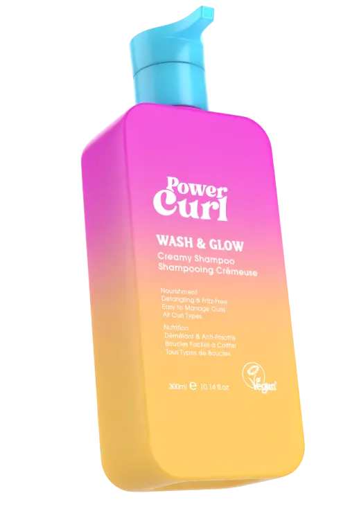 Power Curl Wash & Glow creamy shampoo